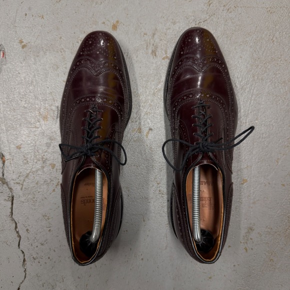 Allen Edmonds McAllister Burgundy Shell Cordovan Wingtip Oxfords 11 B 6275 - Picture 2 of 8